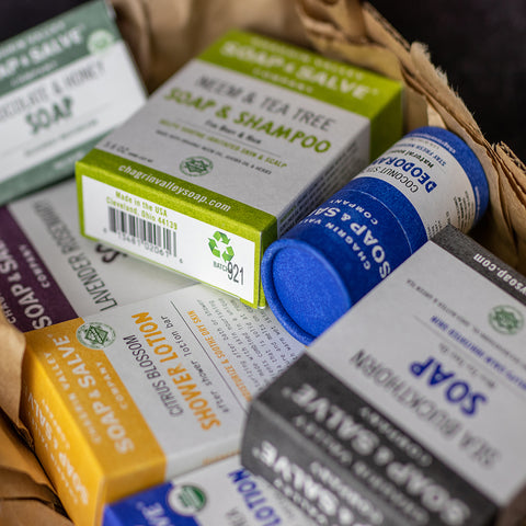 Natural Skin Care in Recyclable Zero Waste Plastic-Free Paperboard Packaging