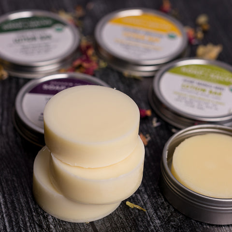 Natural Organic Lotion Bars in Zero Waste Tins