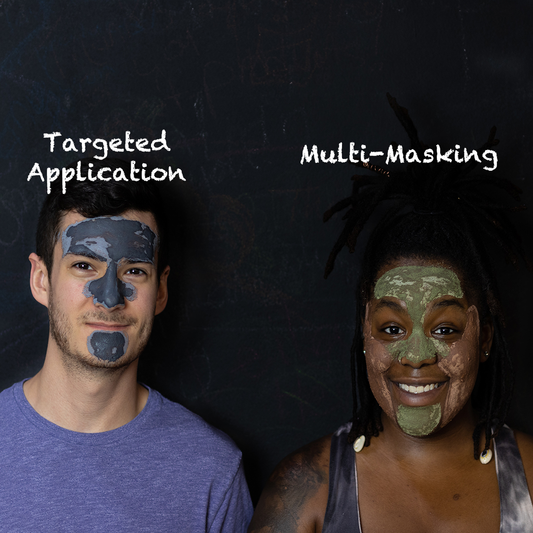 Targeted Application & Multi-Masking with Clay Face Masks